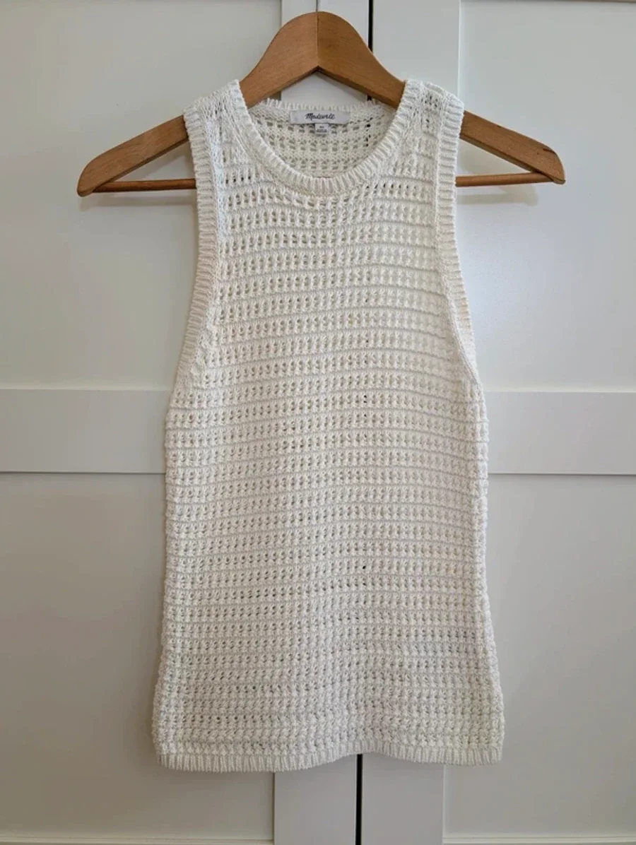 Madewell Crochet-knit Sweater Tank 1