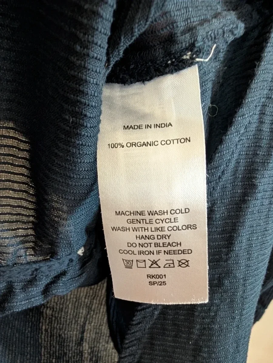 Quince Organic Textured Cotton Peasant Blouse 3