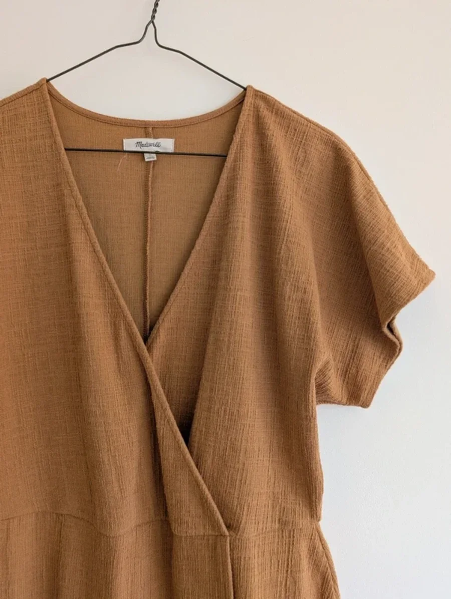 Madewell Cross-Front Flutter-Sleeve Minidress 2