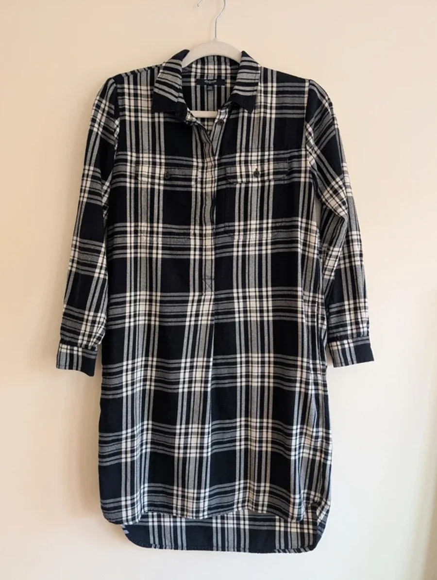 Madewell Daywalk Flannel Shirtdress 1