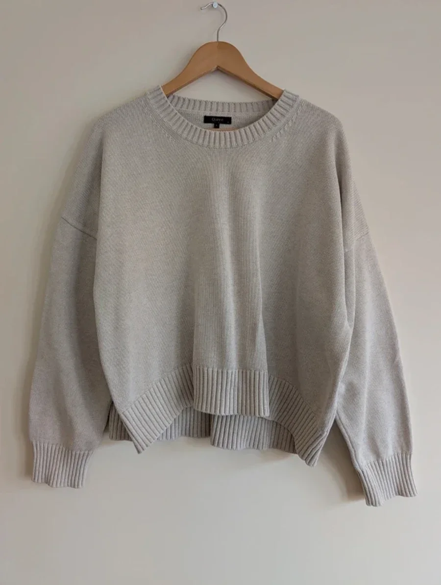 Quince boyfriend crew sweater 1