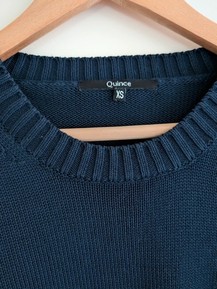 Quince Organic Cotton Boyfriend Crew Sweater 2