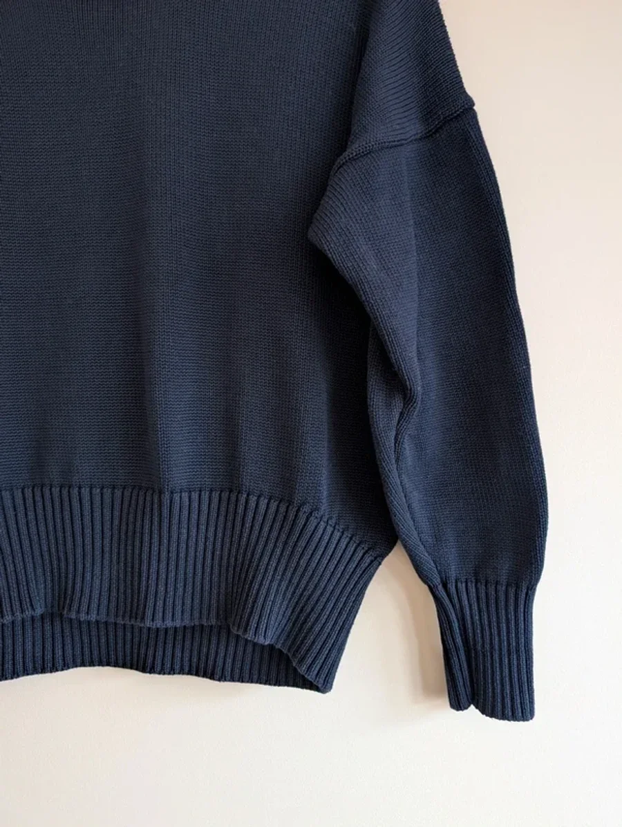 Quince Organic Cotton Boyfriend Crew Sweater 3