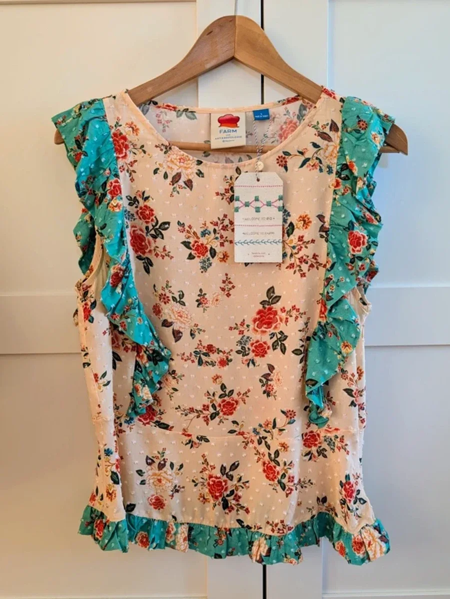 NWT Farm Rio Maggie Ruffled Blouse 1