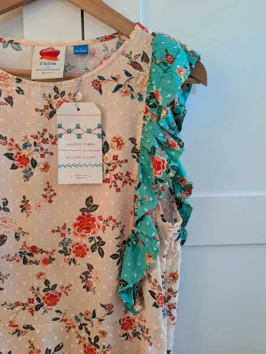 NWT Farm Rio Maggie Ruffled Blouse 3