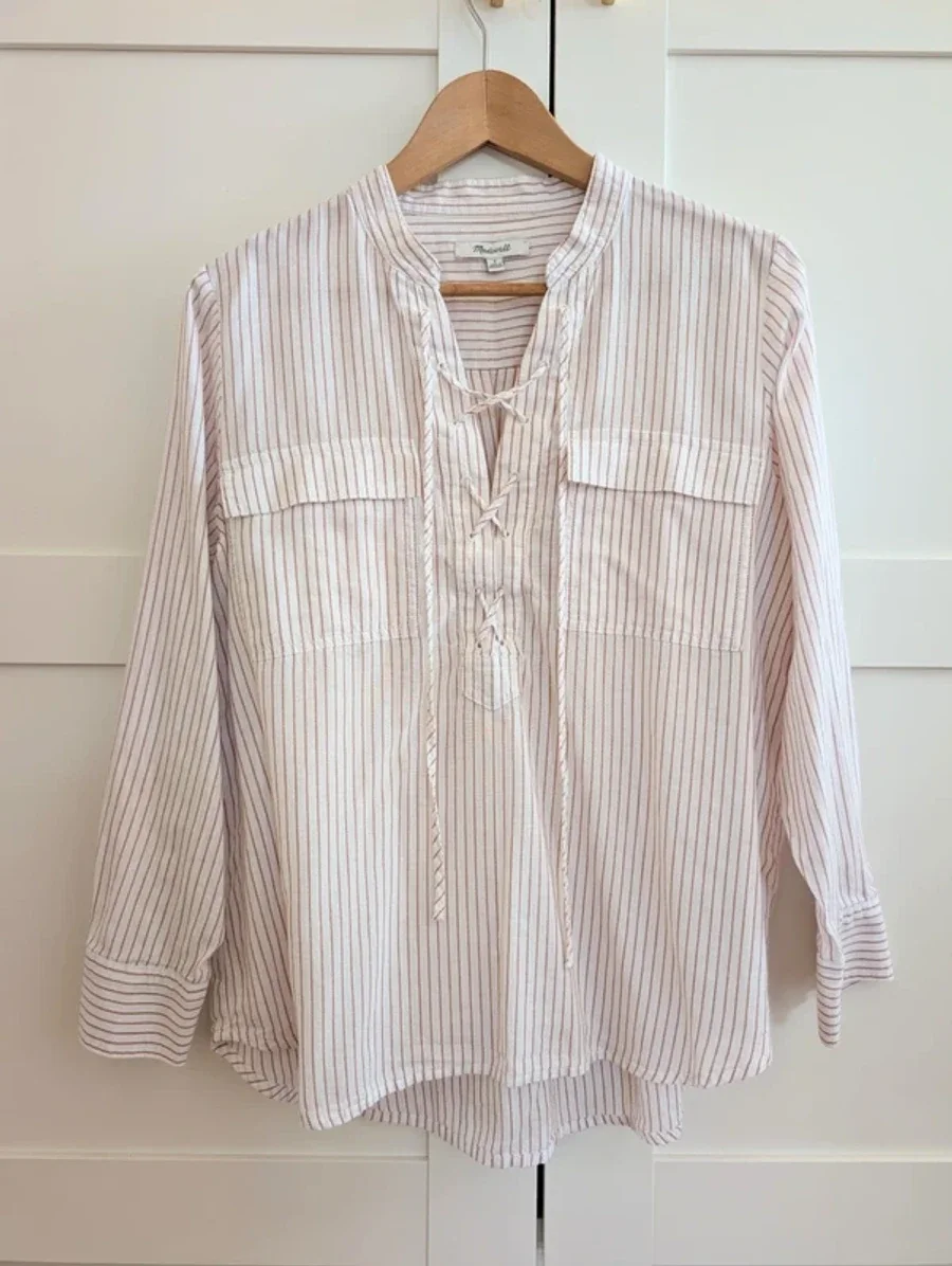 Madewell Terrace Lace-Up Shirt 1